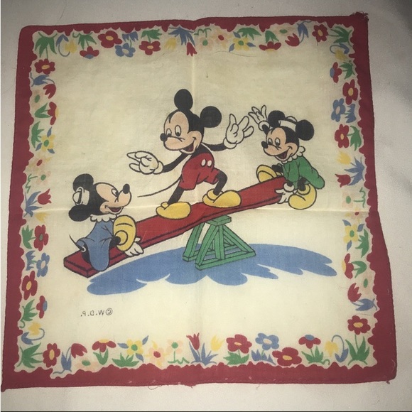 Vintage Disney Mickey Mouse Handkerchief - Picture 1 of 7